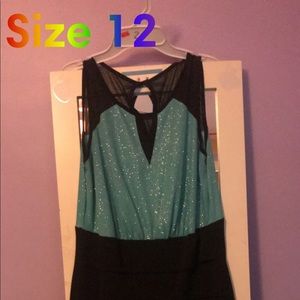 Aqua / black Dress